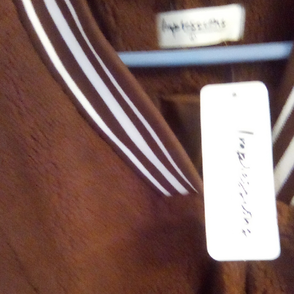 Impressions Rich Brown Bomber Jacket